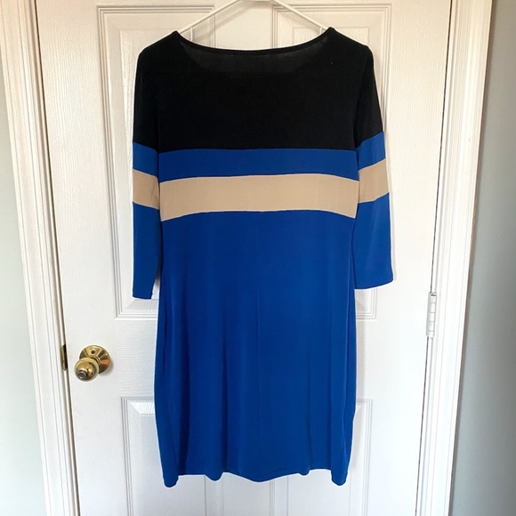 Blue Colorblock Dress - Picture 2 of 2